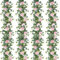 UXORSN Künstliche Eukalyptus-Blumengirlande mit rosa Rosen, Kunstpflanzen, Seide, Blumengirlande, Schleierkraut, Efeu-Ranken für Hochzeit, Dekoration, Zuhause, Party, Tischläufer, Dekoration, 6,2 m, 4