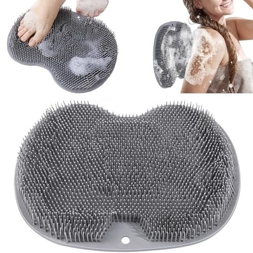 Tapis de Bain en Silicone, Brosse pour Les Pieds, Masseur de Pieds, Gommage des Pieds, Coussin de Massage de Bain avec Ventouses Antidérapantes pour Le Soin des Pieds, la Relaxation