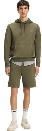 BOSS Herren Wetalk Hoodie aus Baumwoll-Terry mit Logo-Aufnäher