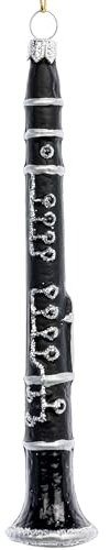 SIKORA Klarinette besondere Weihnachtskugel Glas Christbaumschmuck Deko Figur Weihnachten Anhänger Ornament - Meisterstücke - BS781
