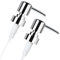 2Pcs Dispenser Sapone Bagno, Pompa di Ricambio, Erogatore Sapone Liquido, 28mm Filettatura, ABS (Argento Brillante)