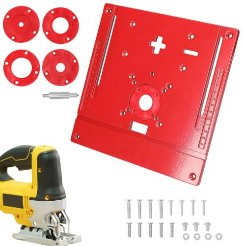 Piastra per fresatura – Trimmmaschine- -board, piastra per fresatura per legno metallico, piastra per fresatura 2 in 1 per banchi professionali, piastra di fresatura resistente alla corrosione con