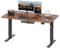 JUMMICO HöHenverstellbarer Schreibtisch Standing Desk Elektrischer Schreibtisch Höhenverstellbar mit Memory-Funktion 140 x 60 cm,Braun