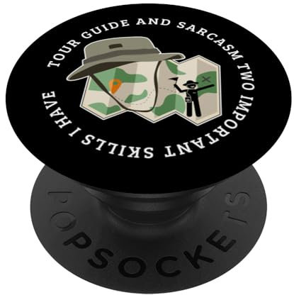 Reiseleiter und Sarkasmus Funny Safari Tour Guide PopSockets Klebender PopGrip