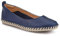 Bellissimo Lightweight Leather Pumps - Navy Size 5
