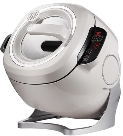 Electric Cooking Wok - Automatic Cooking Machine with 6L Capacity, One-Click Start, 3 Speed Settings, 360° Rotation for Frying, Stewing, and Cooking