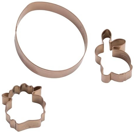 Dr. Oetker Linzer Ausstecher Set - Osterei, Hase, Schäfchen, 3-tlg. Set, Edelstahl, Vintage Oster Manufaktur, Designed in Germany