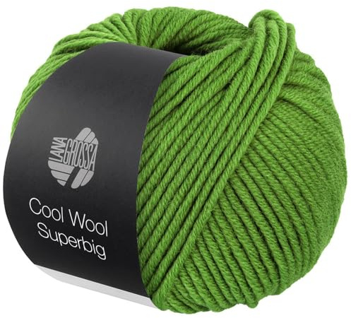 LANA GROSSA Meilenweit Superbig | Pure extrafeine Merinowolle, waschmaschinenfest und filzfrei | Handstrickgarn aus 100% Schurwolle (extrafine) | 50g Wolle zum Stricken% Häkeln | 80m Garn FB 25