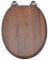 SAINOS MDF Toilettendeckel Mit Absenkautomatik O-förmiger Toilettensitz Mit Verstellbaren Scharnieren Aus Zinklegierung Verhindert Rostbildung, 190KG Belastbarkeit Wc-Sitz Ergonomische Gestaltung