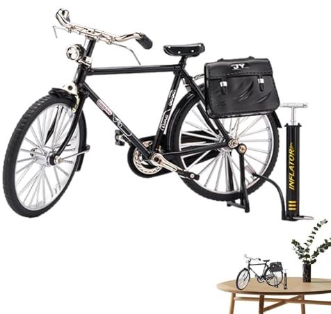 Generisch Mini-Fahrradmodell, Mini-Finger-Fahrrad mit Luftpumpe,Weihnachtliche Tischdekorationen für Wohnzimmer, Garten, Arbeitszimmer, Büro, Heimwerker-Fahrradzubehör für die Handmontage