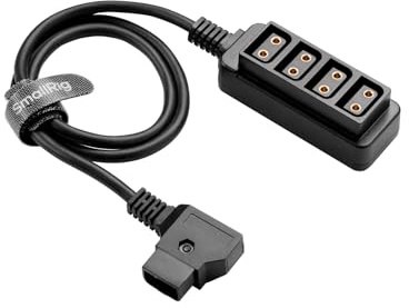 SMALLRIG D-Tap-Splitter, Dtap-Splitter-Stromkabel auf 4 Anschlüsse, D-Tap-Ladekabel, Geeignet für V-Mount-Akku, Spiegellose Kameras, Monitore, Flammhemmendes Kabel, 64 cm - 4831