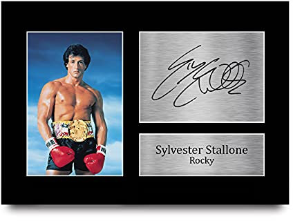 HWC Trading Sylvester Stallone A4 Ungerahmt Signiert Gedruckt Autogramme Bild Druck-Fotoanzeige Geschenk Für Rocky Filmfans