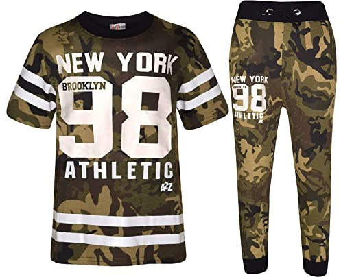 A2Z 4 Kids Girls Brooklyn 76 Athletic Top Leggings Set Sports Casual Fashion Activewear Outfit Set Age 7-13 Years
