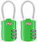 TSA Luggage Locks, [Newest Version][2 Packs] Diyife 3-Digit Security Padlock, Combination Padlocks, Code Lock for Travel Suitcases Luggage Bag Case etc.(Green)