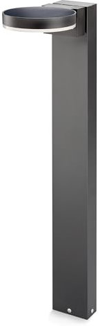 Esotec Solar PIR Standleuchte Diana 80, Aluminium Standfuß, Li-Ion Akku, Bewegungsmelder, LED Solarleuchte, Außenleuchte, metall, schwarz, H=80cm, außen, outdoor, wetterfest, winterfest, 102599