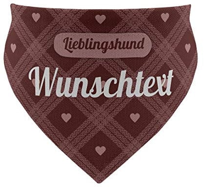 printplanet® - Hundehalstuch mit Name oder Text - Halstuch für Hunde - Layout Lieblingshund - Größe M