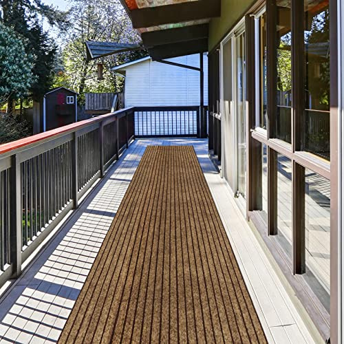 ZGR Alfombra de Pasillo de 2 x 10 pies para Interiores y Exteriores, Perfil bajo, Pasillo, Cocina, Patio, área de Cubierta, Caravana, Entrada, Garaje, con Respaldo de Goma Antideslizante Natural