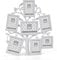 GICOS IMPORT EXPORT SRL Marco de fotos de plástico múltiple, 8 huecos, decoración de árbol, color blanco, 30 x 36 x 2 cm, MOG-818554