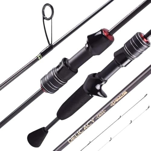 Mavllos Delicacy 0.6-8g UL Angelrute Baitcasting Spinnrute Ultraleichte Kohlefaser Hohl + Solide 2 Spitzen Köderwerfen Ruten (Baitcasting)