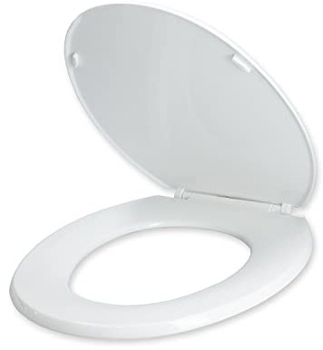Fontastock FSKFWC006 Asiento Universal para Inodoro, Tapa con bisagras de plástico, Tornillos de fijación incluidos, 300mmX460mm