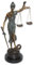 JS Garten Deko Bronzefigur Bronzeskulptur Bronze Justitia H 43 cm Göttin der Gerechtigkeit Figur Skulptur