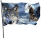 Garten Flagge auf der Mondnacht Flaggen mit öse Perfekte Dekorationen Flagge für Haus, Hof, Veranda, Dekoration 90x150 cm