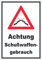 Achtung Schusswaffengebrauch Aufkleber A7 (74x105mm)