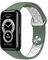 PaceBid Correa Compatible con Huawei Band 6 / Honor Band 6, Correa de silicona deportiva repuesto Hombre mujer para Huawei Band 6 / Honor Band 6 (Verde/Blanco)