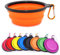 Coolon Gamelle pliable pour chien, gamelle d'eau pliable pour chats et chiens, gamelle d'arrosage portable avec mousqueton (taille M, 650 ml), orange)