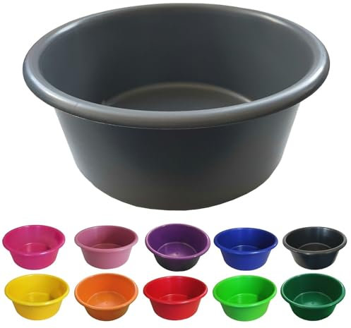 NETPROSHOP Schüssel Müsli Schale 5 Liter auf Wunsch mit Deckel Lebensmittelecht, Farbe:Anthrazit