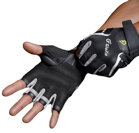 Glofit Fitness Handschuhe für Herren und Damen, Gute Griffigkeit Trainingshandschuhe, Sporthandschuhe Mit Komfortpolsterung für Gewichtheben, Bodybuilding, Radsport, Gym, Krafttraining