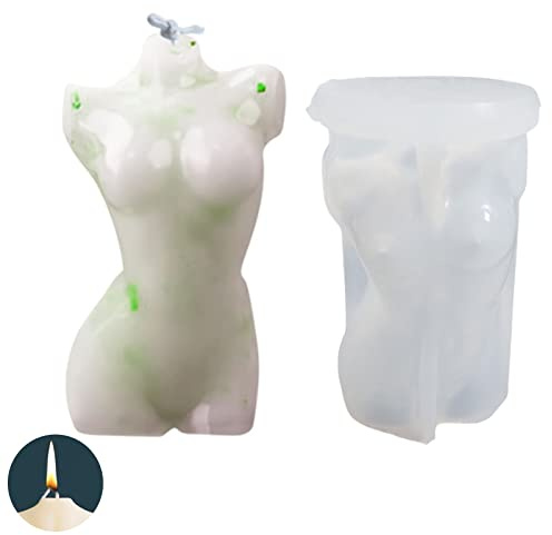 Kerzenform Silikon, Körper Kerze Silikonform, 3D Silikonform Kerzen Gießen Formen, Körperform Weibliche 3D Silikonform Torso Body Candle Mold, Gießformen für DIY Fertigkeit Dekorieren