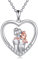 YAFEINI Mutter und Tochter Kette 925 Sterling Silber Mutter Herz Halskette Weihnachten Geburtstag Anhänger Muttertag Kette Schmuck Geschenke für Mutter Tochter (Mutter Herz Halskette)