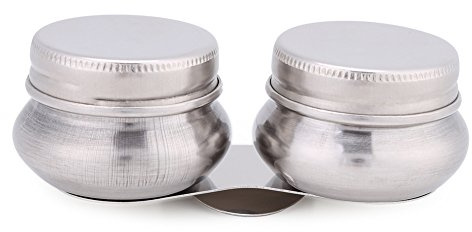 Tazza per Tavolozza, Tazza per Tavolozza in Acciaio Inossidabile con Coperchio Doppia Tazza per Tavolozza Pittura Ad Olio Megilp Contenitore per Solvente in Trementina