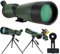 25-75x70 Cannocchiale con Treppiede, Borsa per il Trasporto e Adattatore per Smartphone - Cannocchiale Monoculare Impermeabile per Birdwatching, Tiro a segno, Tiro con Arco, Caccia