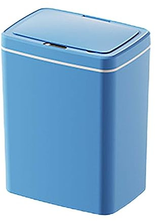 Baoblaze Electronic Rubbish Bin Intelligent Induction Trash Bin with Lid Automatic Motion Garbage Can Touchless Trash Can for Laundry Bathroom, 16L Blue