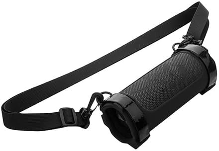 Silicone Case for JBL FLIP 6 Portable Bluetooth Speaker, Silicone Cover Case Protective Carrying Shoulder Case for JBL Flip 6 Speaker Accessories (Black)