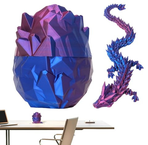 Drachen, flexibel, bedruckt, , flexibler Kristalldrache, -Druck, Spielzeug für das Jahr des Drachen, zum Stressabbau – Kristalldrache mit Gelenken, Spielzeug für das Jahr des Drachen, Evember