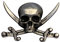 COSSIKA Brosche Pin Gothic Totenkopf Dolche Abzeichen Pin Vintage Horror Skelett Brosche Kreuzung Schwerter Abzeichen Kleidung Pin Schmuck Anstecknadel