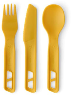 Sea to Summit Passage Camp Ménagère fourchette, cuillère et couteau Arrowwood Jaune