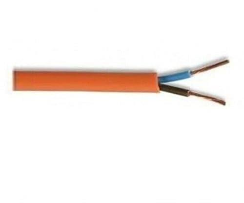 Orange 2 Core Flex Cable Wire 0.75mm 1.0mm Mower Hedge Strimmer Cable ***SOLD PER MTR*** (1.0mm 10Amp Rated)