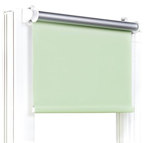Fenster DEKOR - Rollos Für Fenster Ohne Bohren Pistazie - Verdunkelungsrollo B90 x H230 cm - Klemmrollo Verdunkelung - Fensterrollo Für Balkontüren - Verdunklungsrollo Leicht Zu Installieren