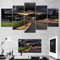 HATUROPO Leinwand Bilder 5 Stück Nürburgring-Rallye-Sportwagen-Strecke Wandbilder Set Wanddekoration Leinwandbilder Dekoartikel 200X100(Kein Rahmen)