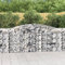 Bulliing Gabionen mit Hochbogen 4 STK. 400x50x100/120cm Verzinktes Eisen Drahtkorb Garten Gabionen Zaun Gabionen SäUle Zaun Garten