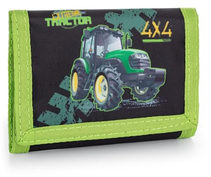 Ragusa-Trade Traktor Trecker Geldbeutel Portemonnaie Geldbörse Brustbeutel, schwarz/grün, 12 x 9,5 x 1 cm