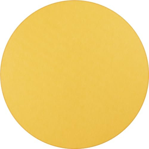 Placa de techo acústica, fieltro PET, Ø 1200 mm, forma redonda, amarillo.