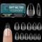 WUFANC 550 PièCes Capsules Americaine Ongles, 11 Tailles Press On Nails, Faux Ongles Court, Capsule Ongle Gel, Pour Diy Capsule Pose Americaine Avec Valise De Rangement (Capsules Ongles Amande)