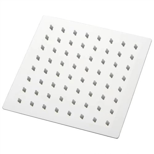 Voltix Soffione Doccia a Pioggia in Acciaio Inox 15 X 15 CM Docce Fisso Quadrato, Cromo, Acciaio, argento (15CM)