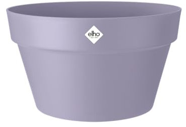 Elho Loft Urban Coupe 35 - Pot De Fleurs pour Extérieur - Ø 34.5 x H 20.2 cm - Violet/Lavande Lilas
