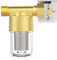 Pipeline - Filtro de agua de 1/2 pulgadas con elemento de filtro de acero inoxidable 304 de 40 μm, filtro de malla en línea, filtro de bomba de agua, filtro de latón para tuberías de agua para baños y
